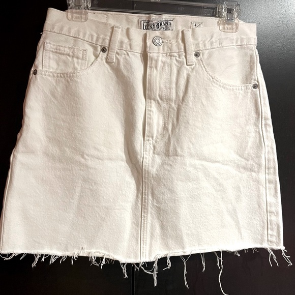 Lucky Brand Jeans white denim mini skirt, size 4 - Picture 1 of 3